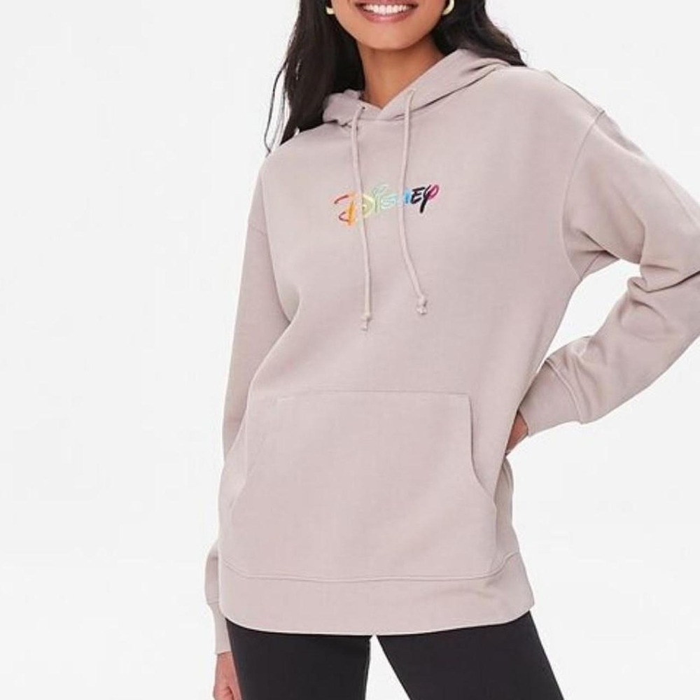 Disney Rainbow Pullover Hoodie Sweatshirt Womens Size S NEW NWT